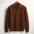 Dane - Men's Ribbed Polo Pullover Sweater