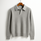 Dane - Men's Ribbed Polo Pullover Sweater