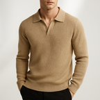 Dane - Men's Ribbed Polo Pullover Sweater