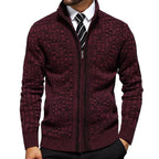 Dean – Men's Checkered High-Collar Cardigan 2