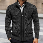 Dean – Men's Checkered High-Collar Cardigan 3