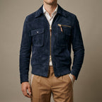 Declan - Men's Suede Jacket with Tailored Collar