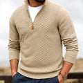 Denn - Men's Diagonal Quarter-Zip Pullover Sweater 1