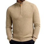 Denn - Men's Diagonal Quarter-Zip Pullover Sweater 5