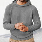 Denver - Men's Solid Hooded Long Sleeve Sweater 1