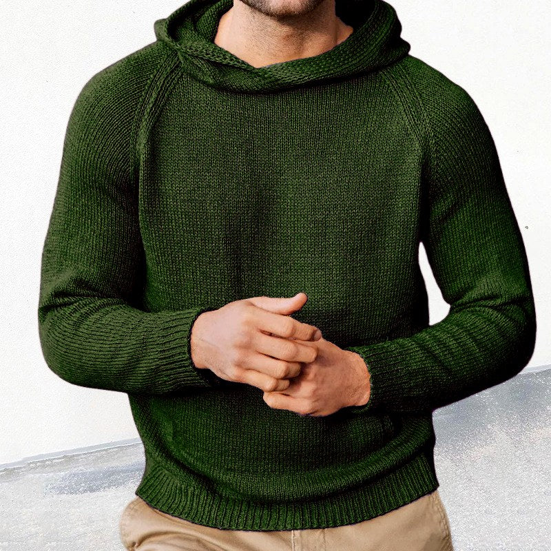 Denver - Men's Solid Hooded Long Sleeve Sweater 3