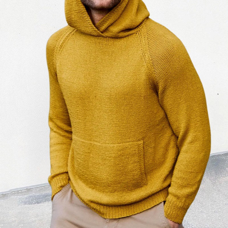 Denver - Men's Solid Hooded Long Sleeve Sweater 5
