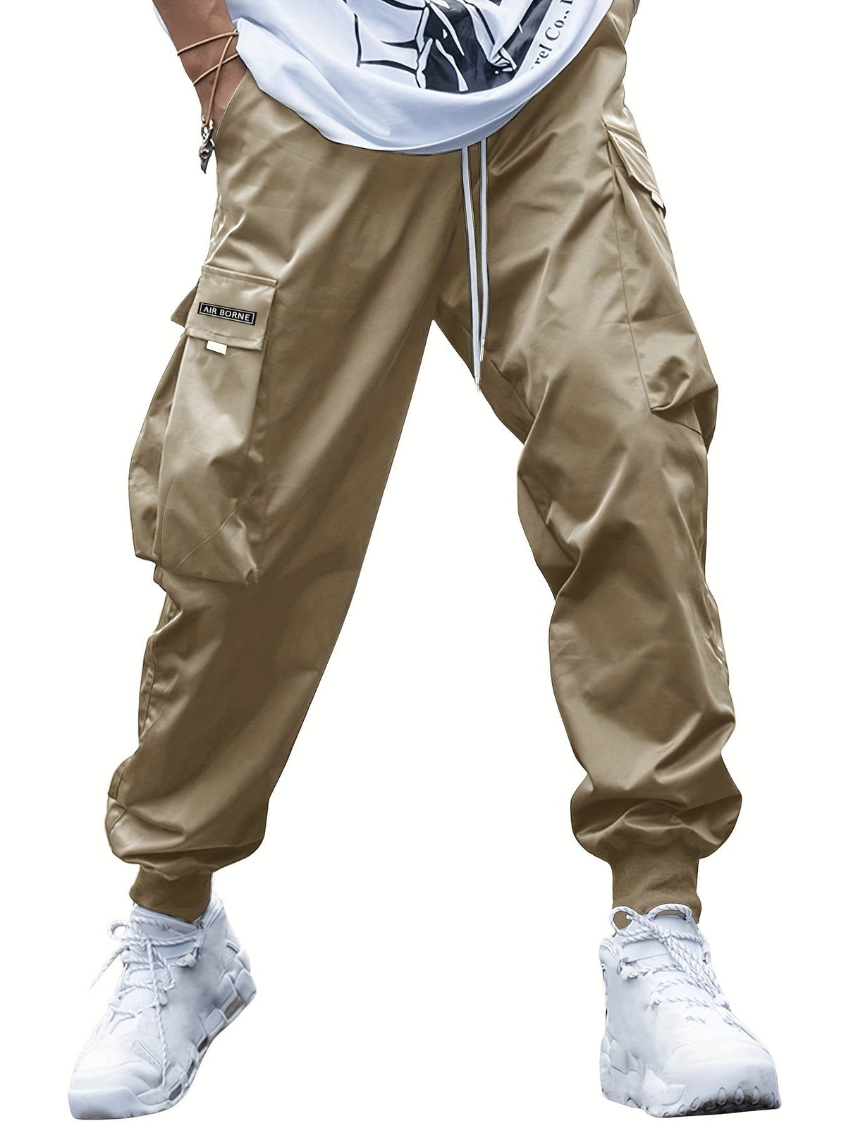 Dylan - Men's Relaxed Cargo Joggers with Drawstring Waist