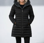 Eleanor - Women's Quilted Puffer Coat with Fleece Hood Lining
