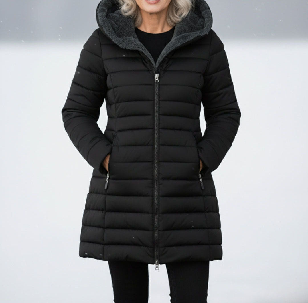 Eleanor - Women's Quilted Puffer Coat with Fleece Hood Lining