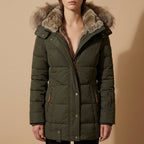 Eliana - Women's Quilted Puffer Jacket with Faux-Fur Hood