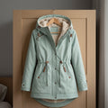Elliana - Women's Drawstring Parka with Sherpa-Lined Hood