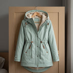 Elliana - Women's Drawstring Parka with Sherpa-Lined Hood