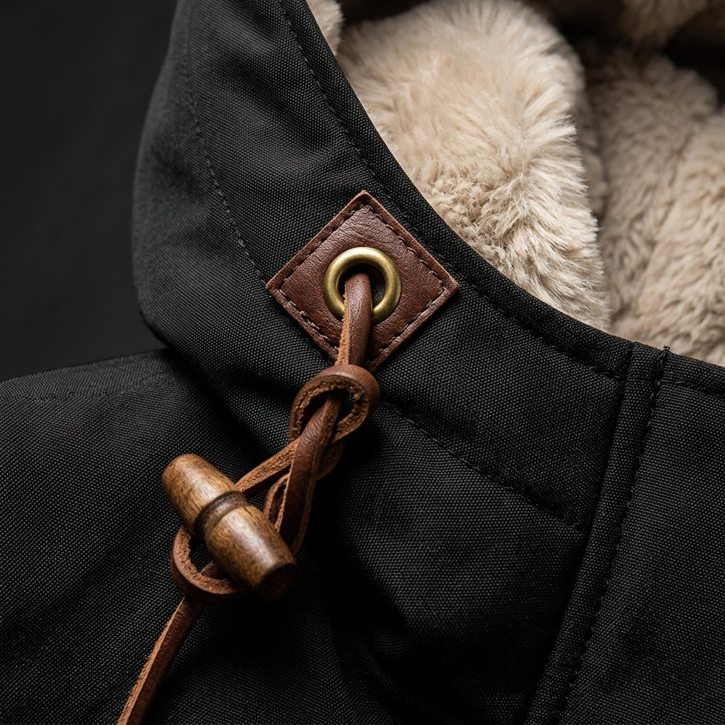 Elliana - Women's Drawstring Parka with Sherpa-Lined Hood