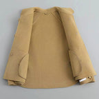 Eloise- Women's Toggle-Button Wool Coat with Notch Collar