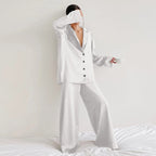 Elowyn - Women's Silk Wide-Leg Pajama Set