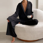 Elowyn - Women's Silk Wide-Leg Pajama Set