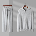 Emilio - Men's Ribbed Wool Zip Hoodie & Drawstring Trousers Set