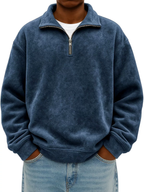 Enzo - Men's Quarter-Zip Pullover Sweatshirt