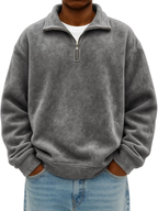 Enzo - Men's Quarter-Zip Pullover Sweatshirt