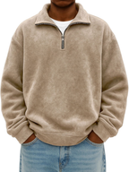 Enzo - Men's Quarter-Zip Pullover Sweatshirt