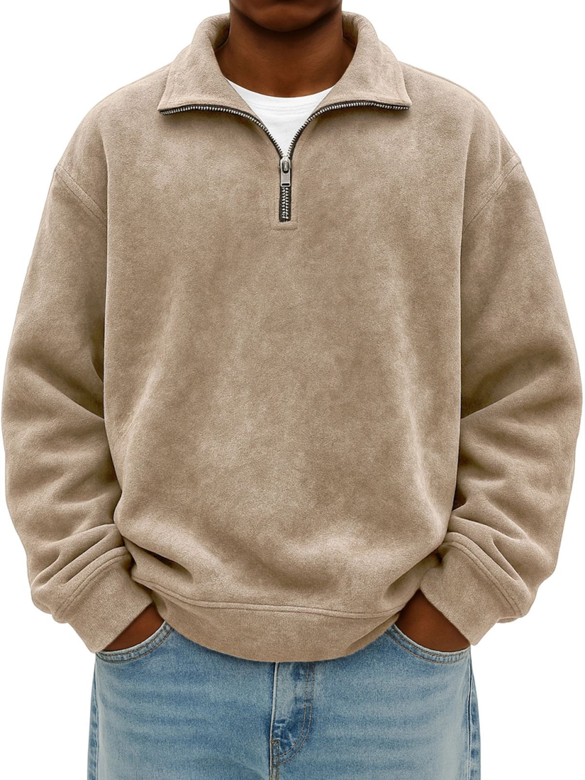 Enzo - Men's Quarter-Zip Pullover Sweatshirt