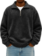 Enzo - Men's Quarter-Zip Pullover Sweatshirt
