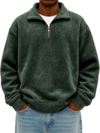 Enzo - Men's Quarter-Zip Pullover Sweatshirt
