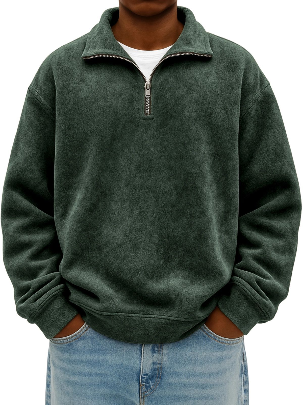 Enzo - Men's Quarter-Zip Pullover Sweatshirt