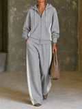 Erica - Women's Zip-Up Wide Leg Matching Set 1