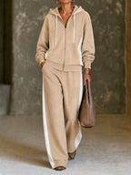 Erica - Women's Zip-Up Wide Leg Matching Set 4