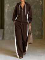 Erica - Women's Zip-Up Wide Leg Matching Set 5