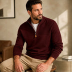 Ernie - Men's Half-Zip Slim Fit Sweater 4