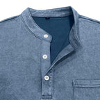 Ethan - Men's Button Henley Long Sleeve Shirt  8