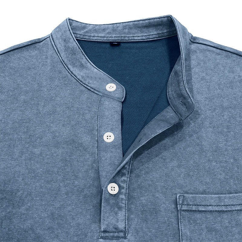 Ethan - Men's Button Henley Long Sleeve Shirt  8