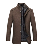 Everard - Men's Quilted-Lined Wool Blend Coat with Stand Collar
