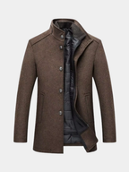 Everard - Men's Quilted-Lined Wool Blend Coat with Stand Collar