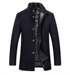 Everard - Men's Quilted-Lined Wool Blend Coat with Stand Collar