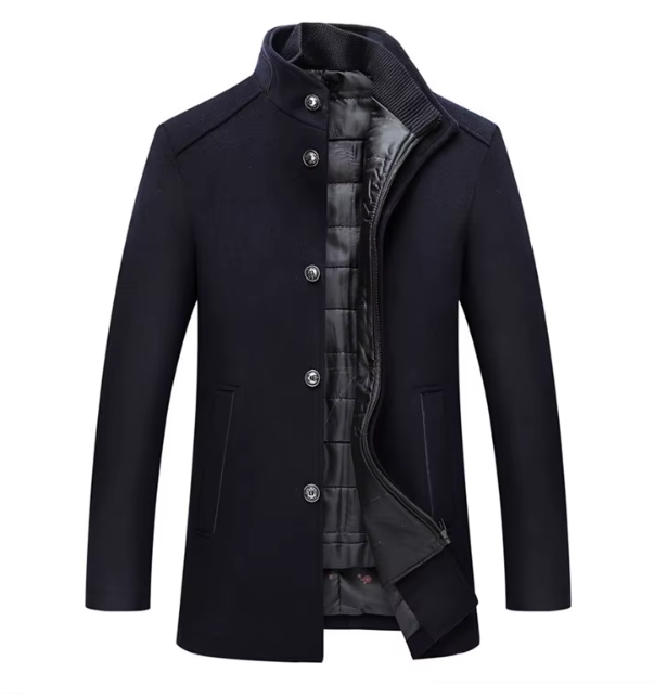 Everard - Men's Quilted-Lined Wool Blend Coat with Stand Collar