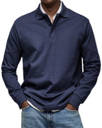 Everardo - Men's Long-Sleeve Polo with Contrast Collar