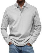 Everardo - Men's Long-Sleeve Polo with Contrast Collar