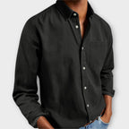 Garrett - Men's Button-Front Denim Shirt