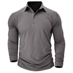 Garrett - Men's Muscle Fit Long Sleeve Polo Shirt
