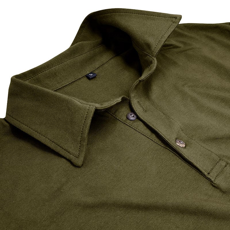 Garrett - Men's Muscle Fit Long Sleeve Polo Shirt