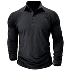 Garrett - Men's Muscle Fit Long Sleeve Polo Shirt