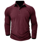 Garrett - Men's Muscle Fit Long Sleeve Polo Shirt