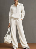 Genna - Women's Collared Half-Zip Matching Set 1
