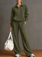 Genna - Women's Collared Half-Zip Matching Set 5