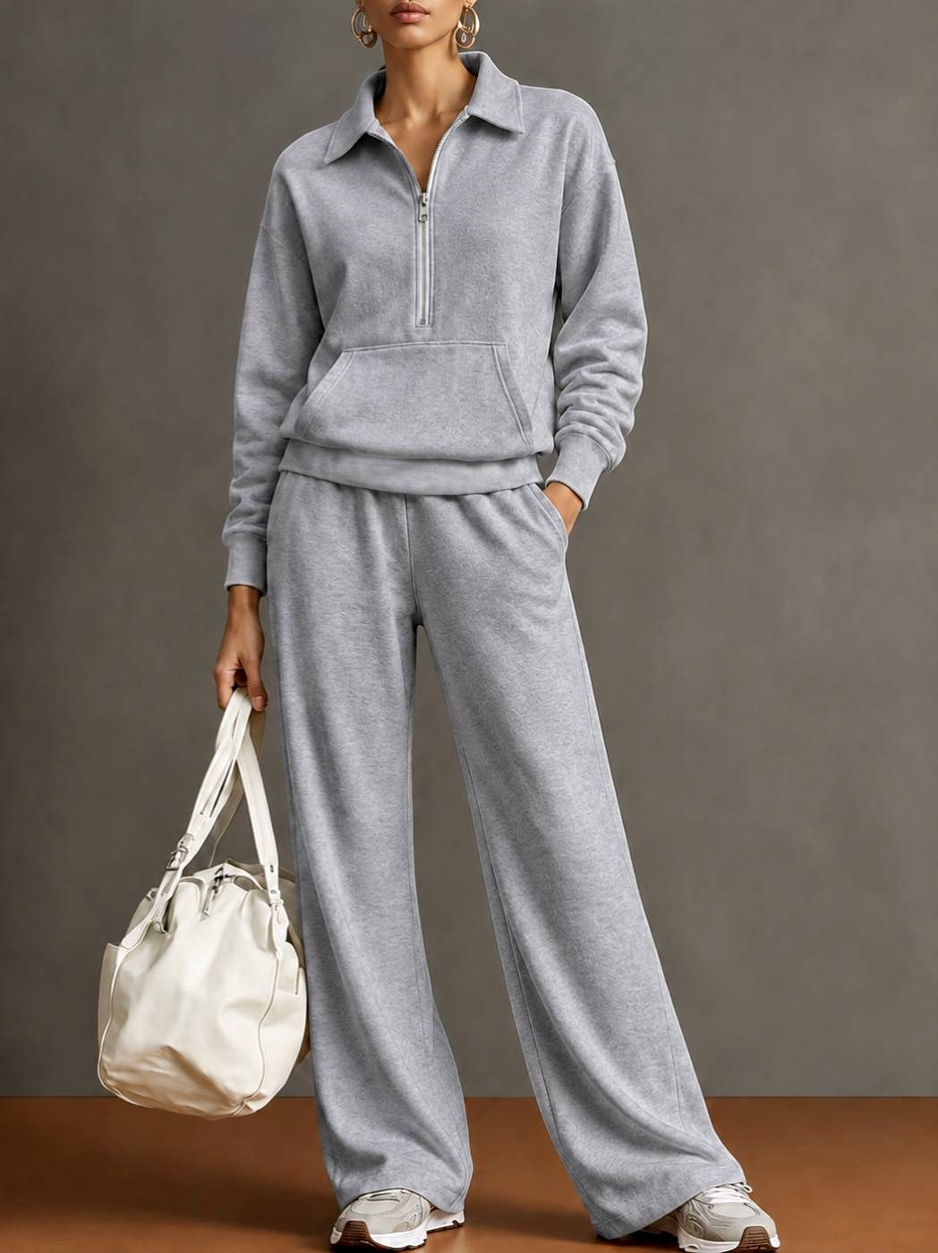 Genna - Women's Collared Half-Zip Matching Set 6