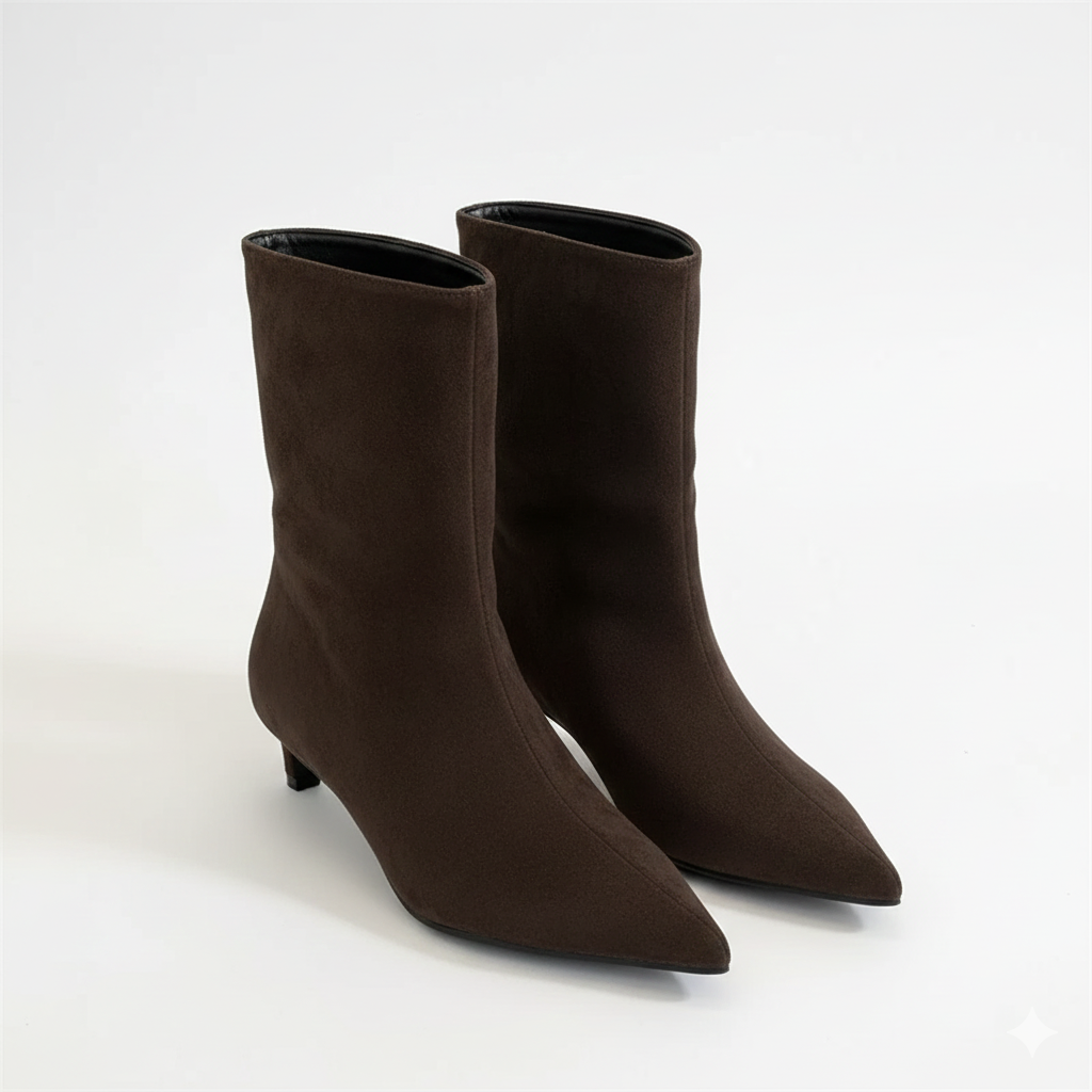 Gianna - Women's Pointed-Toe Kitten Heel Booties